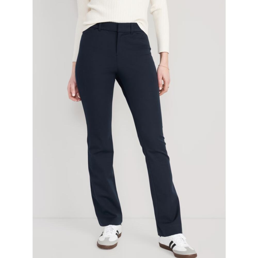 Old Navy High-Rise Pixie Flare Secret-Smooth Pockets - Navy Blue - Women's 8